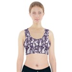 Easter bunny pattern Sports Bra With Pocket