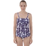 Easter bunny pattern Twist Front Tankini Set