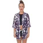 Easter bunny pattern Open Front Chiffon Kimono