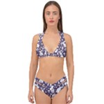 Easter bunny pattern Double Strap Halter Bikini Set