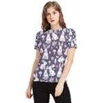 Easter bunny pattern Women s Short Sleeve Rash Guard