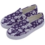 Easter bunny pattern Kids  Canvas Slip Ons