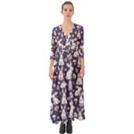 Easter bunny pattern Button Up Boho Maxi Dress
