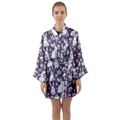 Long Sleeve Satin Kimono 