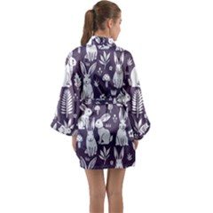 Long Sleeve Satin Kimono 
