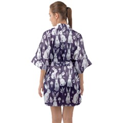 Half Sleeve Satin Kimono  