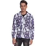 Easter bunny pattern Men s High Neck Windbreaker