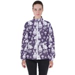 Easter bunny pattern Women s High Neck Windbreaker