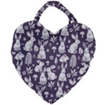Easter bunny pattern Giant Heart Shaped Tote