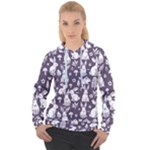Easter bunny pattern Women s Overhead Hoodie