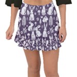 Easter bunny pattern Fishtail Mini Chiffon Skirt
