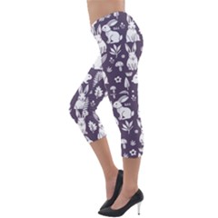 Lightweight Velour Capri Leggings  