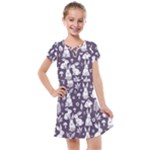 Easter bunny pattern Kids  Cross Web Dress