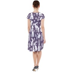 Cap Sleeve Midi Dress With Pockets 
