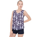 Easter bunny pattern Bubble Hem Chiffon Tank Top