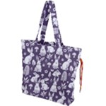 Easter bunny pattern Drawstring Tote Bag