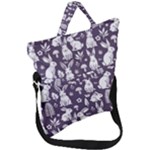 Easter bunny pattern Fold Over Handle Tote Bag