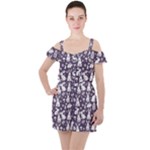Easter bunny pattern Ruffle Cut Out Chiffon Playsuit