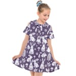 Easter bunny pattern Kids  Short Sleeve Shirt Dress