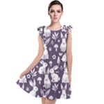 Easter bunny pattern Tie Up Tunic Dress