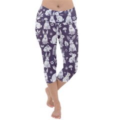 Lightweight Velour Capri Yoga Leggings 