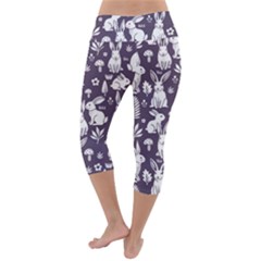 Lightweight Velour Capri Yoga Leggings 