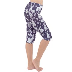 Lightweight Velour Cropped Yoga Leggings 