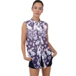 Easter bunny pattern Sleeveless Chiffon Button Shirt