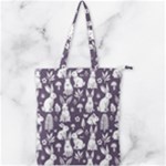Easter bunny pattern Double Zip Up Tote Bag