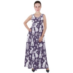Empire Waist Velour Maxi Dress 