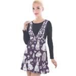 Easter bunny pattern Plunge Pinafore Velour Dress