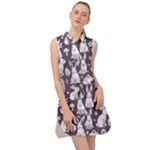 Easter bunny pattern Sleeveless Shirt Dress