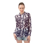 Easter bunny pattern Long Sleeve Chiffon Shirt