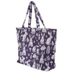 Easter bunny pattern Zip Up Canvas Bag