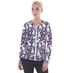 Velvet Zip Up Jacket 
