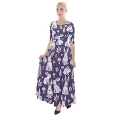 Half Sleeves Maxi Dress 