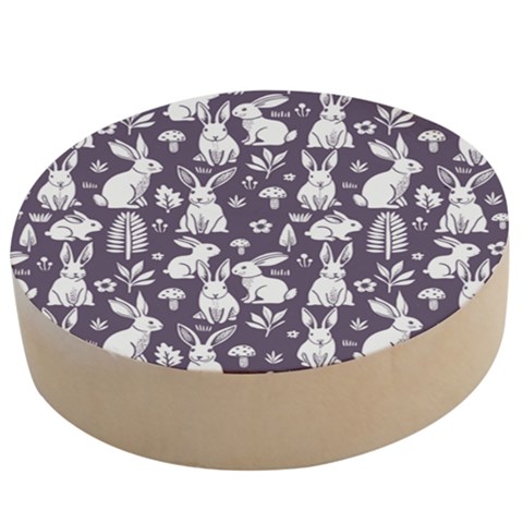 Easter bunny pattern Wooden Bottle Opener (Round) from ArtsNow.com