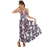 Easter bunny pattern Backless Maxi Beach Dress