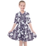 Easter bunny pattern Kids  All Frills Chiffon Dress