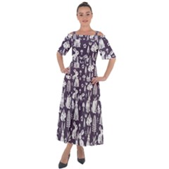 Shoulder Straps Boho Maxi Dress  