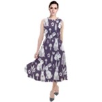 Easter bunny pattern Round Neck Boho Dress