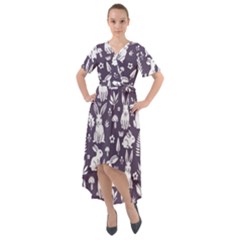 Front Wrap High Low Dress 