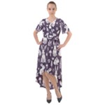 Easter bunny pattern Front Wrap High Low Dress