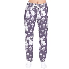 Women Velvet Drawstring Pants 