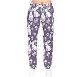 Easter bunny pattern Women Velvet Drawstring Pants