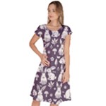 Easter bunny pattern Classic Short Sleeve Dress
