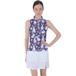 Easter bunny pattern Women s Sleeveless Polo T-Shirt