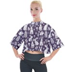 Easter bunny pattern Mock Neck T-Shirt