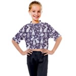 Easter bunny pattern Kids Mock Neck T-Shirt