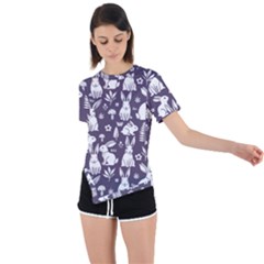 Asymmetrical Short Sleeve Sports T-Shirt 